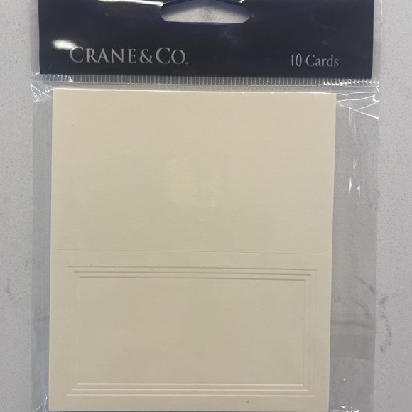 Crane & Co. Ecru Triple Debossed‎ Place Cards, 5 Packs of 10 Cards, NWT - Picture 4 of 6